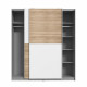 FINLANDEK Armoire de chambre ULOS style contemporain décor chene et blanc - L 170,3 cm