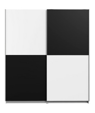 FINLANDEK Armoire de chambre ULOS style contemporain blanc et noir - L 170,3 cm