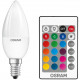 OSRAM Ampoule LED STAR+ Flamme RGBW dép radiateur variable - 4,5W équivalent 25 E14 - Blanc chaud