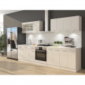 ULTRA Cuisine complete avec meuble four et plan de travail inclus L 300 cm - Blanc brillant