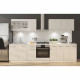 ULTRA Cuisine complete avec meuble four et plan de travail inclus L 300 cm - Blanc brillant