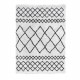 NAZAR Tapis de salon Shaggy ASM200BLA150220 - 150 x 220 cm - Blanc