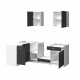EXTRA - Cuisine compl?te d'angle L 240cm - Gris Mat