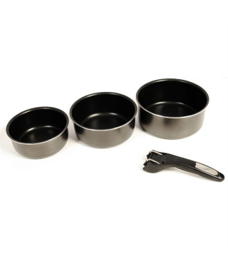 SITRAM Set 3 casseroles tous feux dont induction + pince