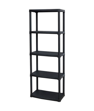 TOOD Etagere en résine 5 tablettes - Hauteur 176 cm Largeur 60 cm - Noir