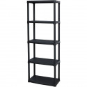 TOOD Etagere en résine 5 tablettes - Hauteur 176 cm Largeur 60 cm - Noir