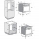 Four électrique CANDY FCS245X - Encastrable - Convection naturelle - Catalyse - 65L - A - Inox - Porte miroir