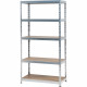 PRACTO HOME  Etagere de rangement bois/galva - 180x91x45cm - charge lourde - 180kgs/tablettes