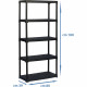 TOOD  Etagere 5 tablettes  dimensions h180x80x39