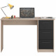 PARISOT Bureau droit 3 tiroirs - Décor chene Brooklyn - L 121,4 x P 55 x H 74.5 cm - ESSENTIELLE