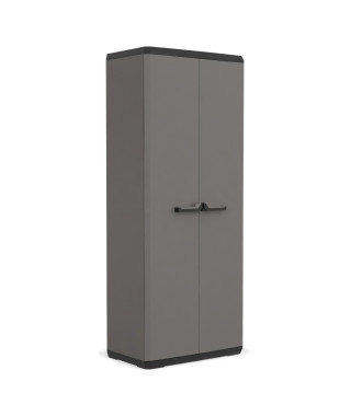 KETER | ARMOIRE UTILITAIRE PIU, Gris / Noir, 68 x 39 x 166 cm