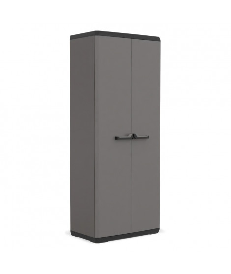 KETER | ARMOIRE UTILITAIRE PIU, Gris / Noir, 68 x 39 x 166 cm