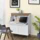 Bureau secrétaire avec tablette  2 portes - Bois - L96,7 x P 115 x H 40,5 - MUNICH