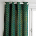 Rideau jacquard Chenille - 140 x 260 cm - Vert