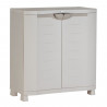 SPACESAVER 90 PLASTIKEN Armoire basse 2 portes avec étageres - l 90 x p 45 x h 100 cm - Gamme Space SAVER - Intérieur et Exté…