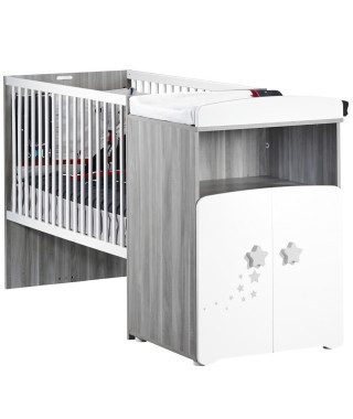 BABY PRICE Lit Combiné Evolutif Bébé New Nao - 120x60 cm