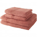 TODAY Lot de 2 Serviettes de Bain 50x100 cm + 2 Draps de Bain 70x130 cm Terracotta 100% coton