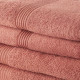 TODAY Lot de 2 Serviettes de Bain 50x100 cm + 2 Draps de Bain 70x130 cm Terracotta 100% coton