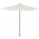 Parasol en bois rond et polyester 160g/m² - Arc 2,7 m - Beige