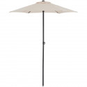 Parasol droit diametre 1,8 m - strucutre Acier toile 160 g/m - 6 baleines acier - Beige