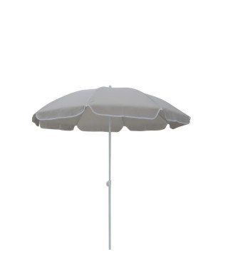 Parasol rond - Arc 1,80 m - Structure en polyester anti-uv - Gris