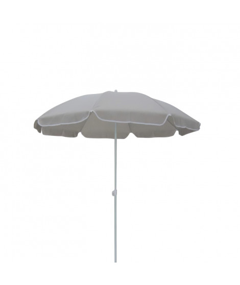 Parasol rond - Arc 1,80 m - Structure en polyester anti-uv - Gris