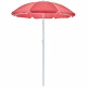 Parasol rond - Arc 1,80 m - Structure en polyester anti-uv - Blanc et rouge