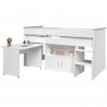 ZOLA Lit combiné enfant classique - Décor blanc megeve - l 90 x L 200 cm