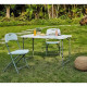 Table de réception pliante - 4 personnes - 122 cm -  Structure en acier et Plateau en Polyéthylene PEHD - Blanc