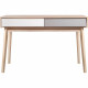 Bureau avec 2 tiroirs - Scandinave - NEW SOFIA - Chene Blanc Gris Motifs - L 120 x P 55 x H 78 cm