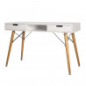 TWIN Bureau 2 tiroirs - Blanc - L 120 x P 55 x H 73 cm