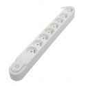 CHACON Bloc multiprise 8 prises 16A avec interrupteur, câble 3 m HO5VV-F 3x1,5 mm² blanc