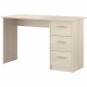 ESSENTIELLE Bureau 3 tiroirs - Décor acacia clair - L 121,2 x P 74,3 x H 55 cm