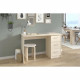 ESSENTIELLE Bureau 3 tiroirs - Décor acacia clair - L 121,2 x P 74,3 x H 55 cm