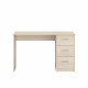 ESSENTIELLE Bureau 3 tiroirs - Décor acacia clair - L 121,2 x P 74,3 x H 55 cm