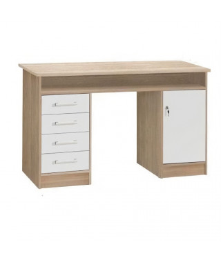 FINLANDEK Bureau TYÖ contemporain décor chene et blanc - L 126 cm