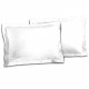 LOVELY HOME Lot de 2 Taies d'Oreillers 100% coton 50x70 cm - Blanc