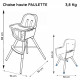 Nania - Chaise Haute évolutive PAULETTE - Des 6 mois jusqu'a 5 ans - Coussin réversible - Fabriquée en France -  Dumbo