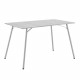 Table de jardin rectangulaire - 120 cm - Acier - Gris