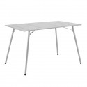 Table de jardin rectangulaire - 120 cm - Acier - Gris