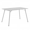 Table de jardin rectangulaire - 120 cm - Acier - Gris