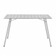 Table de jardin rectangulaire - 120 cm - Acier - Gris