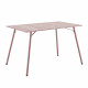 Table de jardin rectangulaire - 120 cm - Acier - Rose
