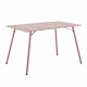 Table de jardin rectangulaire - 120 cm - Acier - Rose