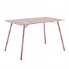 Table de jardin rectangulaire - 120 cm - Acier - Rose