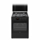 Cuisiniere gaz CONTINENTAL EDISON CECG60FCB1 - 4 feux - L59,8 x P61 xH83cm- Noir