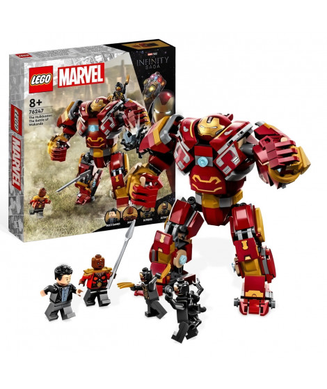 LEGO Marvel 76247 Hulkbuster : La Bataille du Wakanda, Jouet avec Figurine Hulk, Avengers