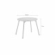 Table de jardin ronde - 90 cm - Acier - Gris