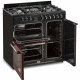 Cuisiniere piano gaz 3 fours électriques CONTINENTAL EDISON CECP903FBXD 5 feux - Bordeaux - Largeur 90 cm