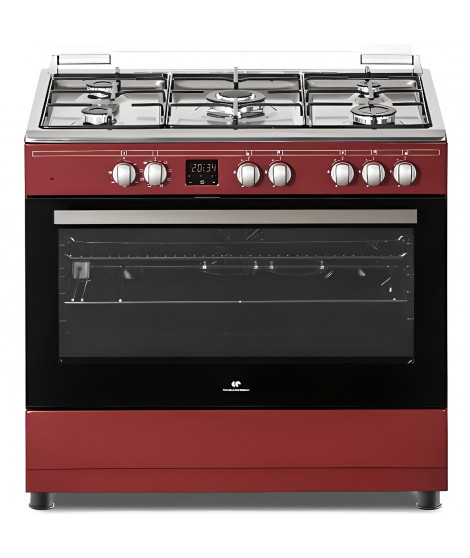 Cuisiniere piano gaz CONTINENTAL EDISON CECP9060BODX - 5 feux - L89,9 x P60,1 xH85cm